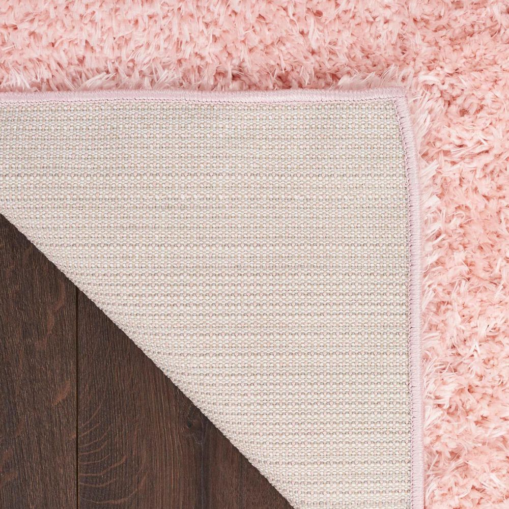 Nourison Lush Shag 5&#39;3&quot; x 7&#39;3&quot; Blush Area Rug, , large