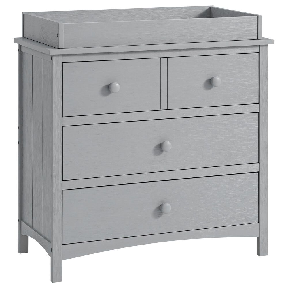 Oxford Baby Montauk Changing Topper in Farmhouse Gray, , large