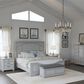Golden Wave Furniture New Haven King Panel Bed in Oyster Shell, , large
