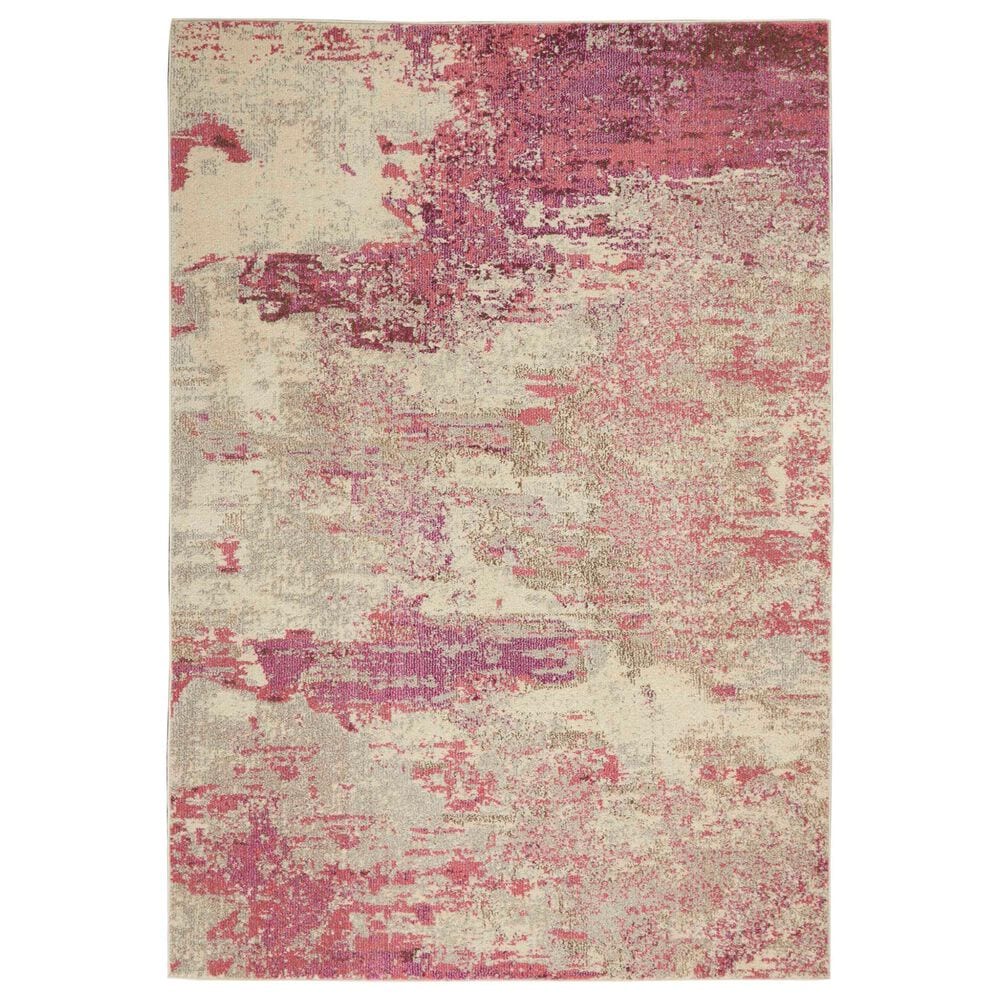 Nourison Celestial 5"3" x 7"3" Ivory and Pink Area Rug, , large