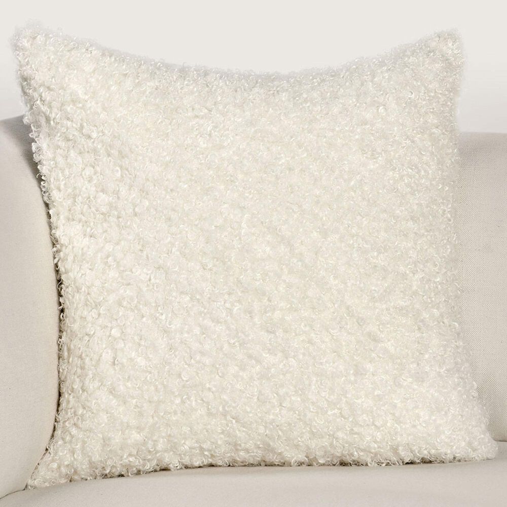 Classic Home Carters 22&quot; Square Throw Pillow in Ivory, , large