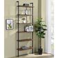 Coaster Owens 6-Shelf Wall Bookcase in Walnut and Black, , large