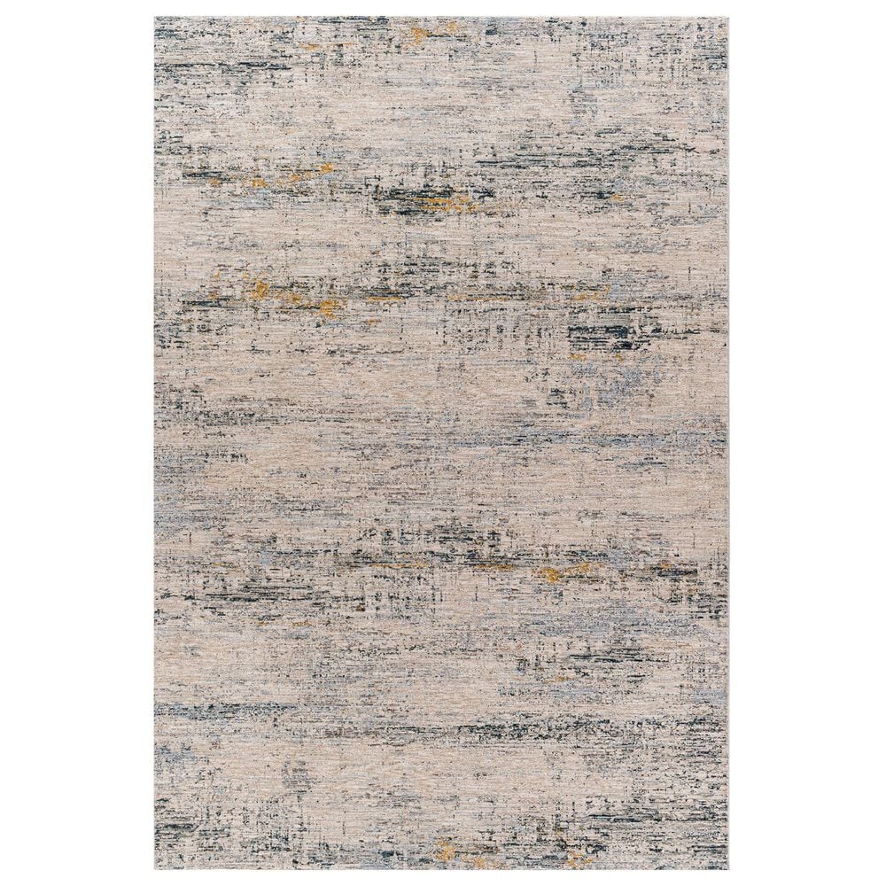 Surya Laila 7"10" Round Teal, Sage, Saffron, Gray and Cream Area Rug, , large