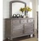 New Heritage Design Allegra Dresser and Mirror in Pewter, , large