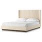 Four Hands Montgomery Queen Wingback Platform Bed in Thames Cream, , large