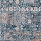 Surya Cardiff Blue, Deep Teal, Medium Gray, Light Gray, Camel and Charcoal 12" x 15" Area Rug, , large