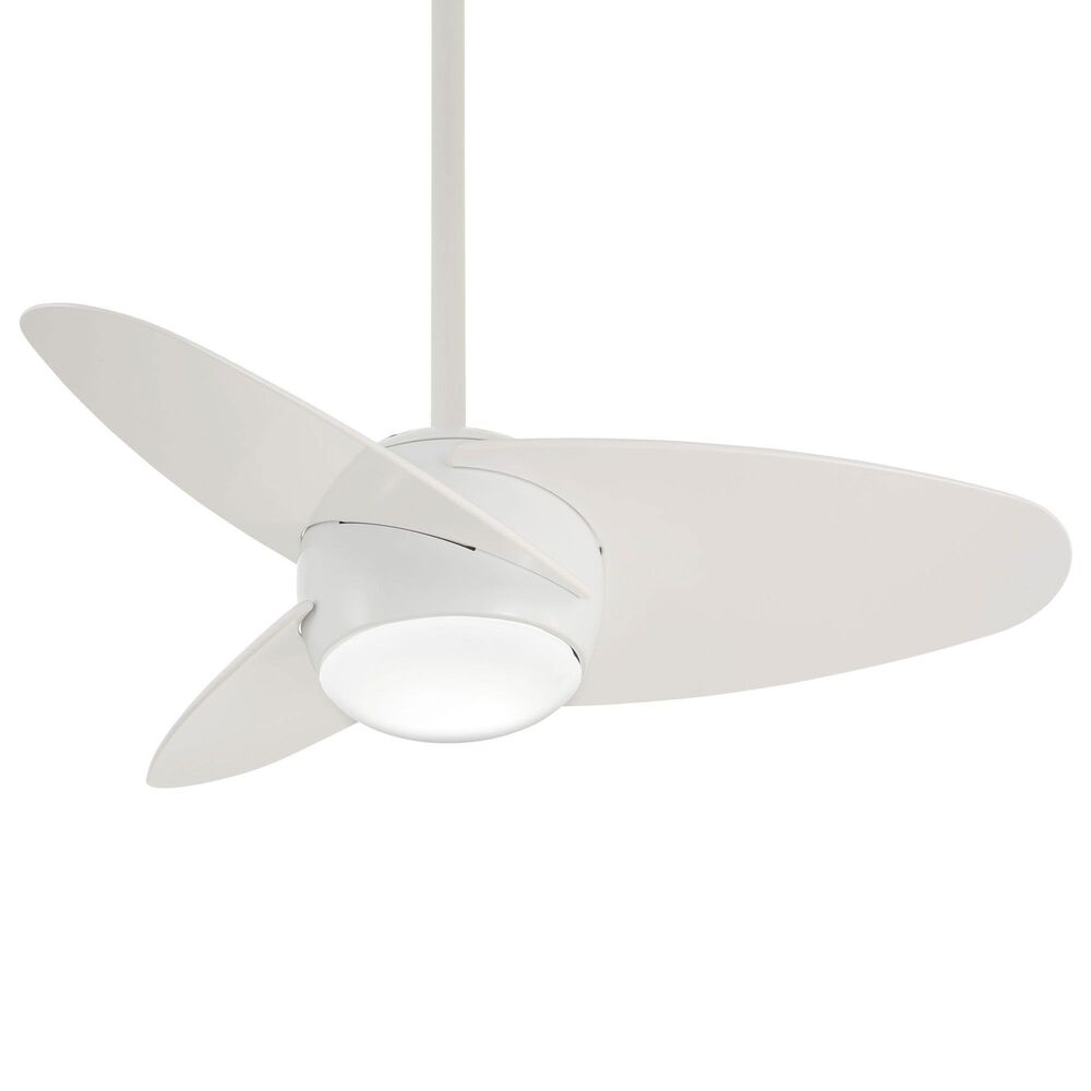 Minka-Aire Slant 36" Ceiling Fan with LED Light in White, , large