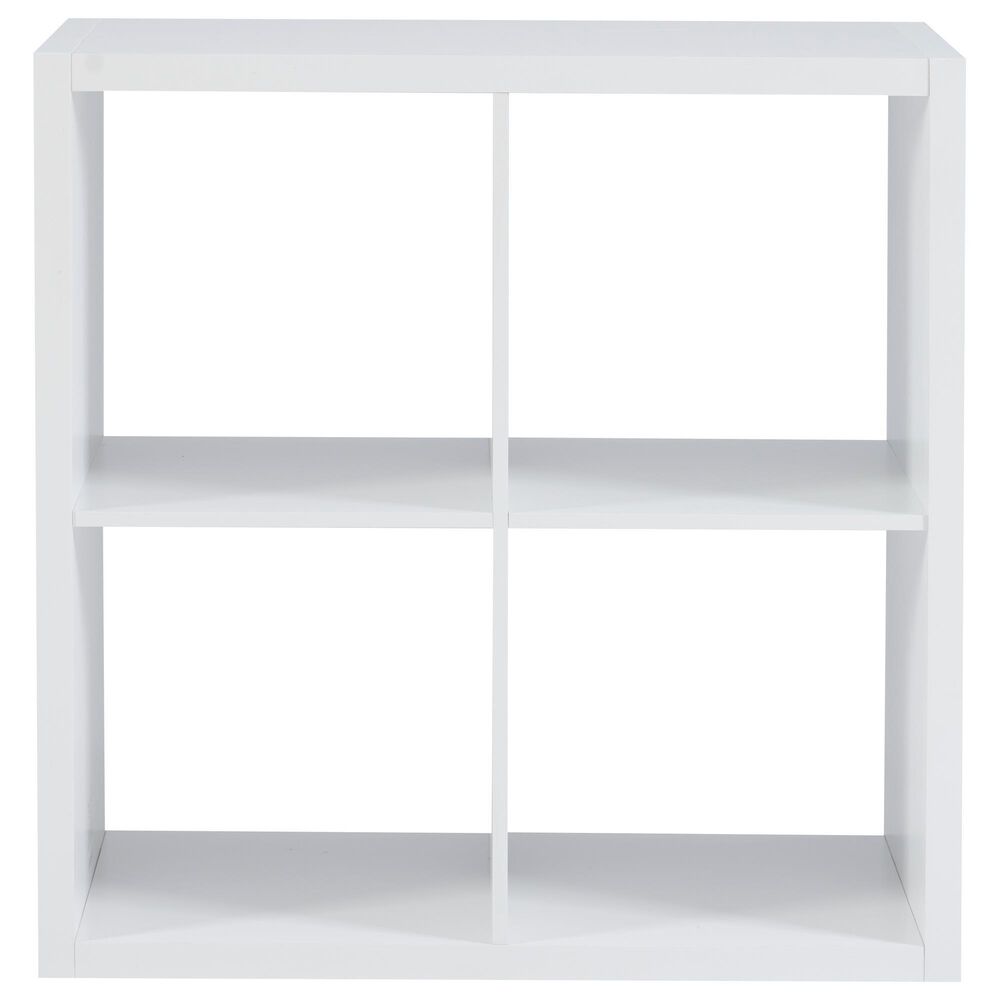 Linon Home Decor Galli 4-Shelf Bookcase in White, , large