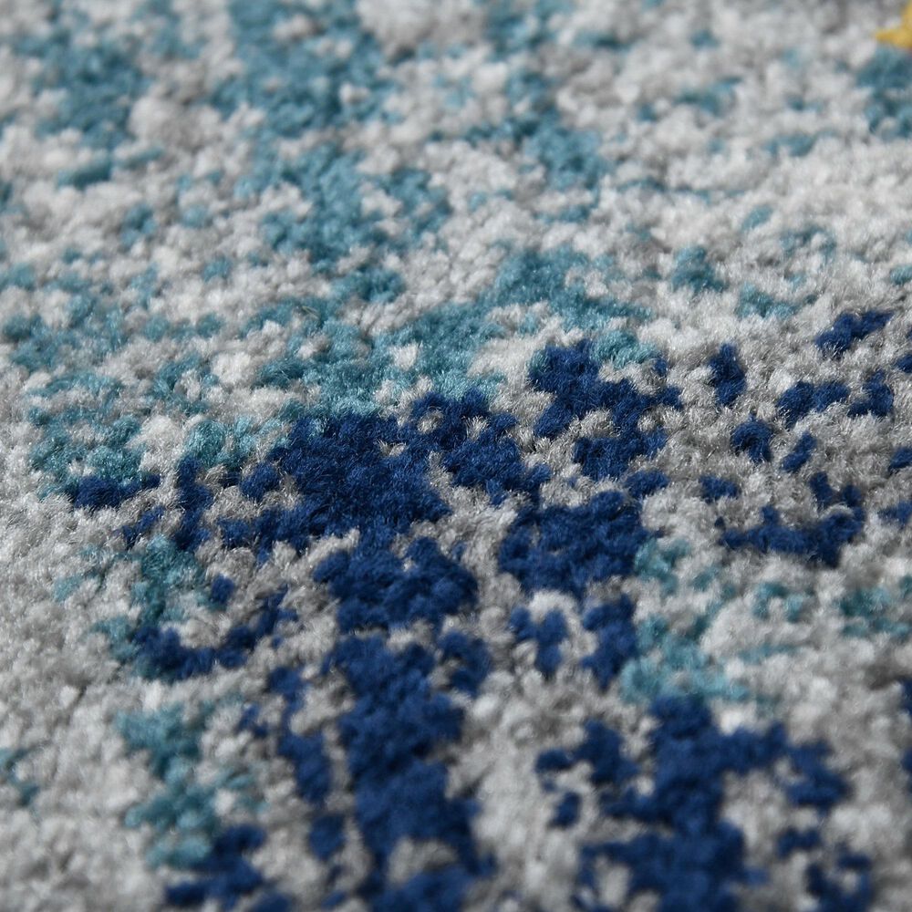 Amer Rugs Montana 7&#39;6&quot; Round Orange and Blue Area Rug, , large