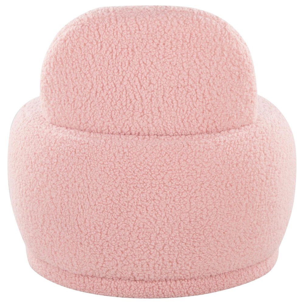 Lumisource Kimi Accent Chair in Pink Sherpa, , large