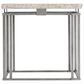 Bernhardt Riverton Side Table in Honed Bianco Travertine and Silver, , large