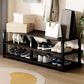 Noviland 3-Tier Shoe Rack in Dark Brown and Black, , large