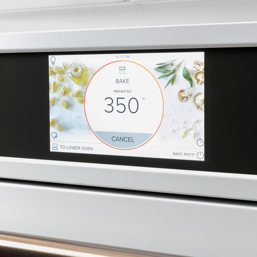 Cafe 2-Piece Kitchen Package with Matte White 30" Smart Built-In Convection Double Wall Oven and Black 30" Touch Control Induction Cooktop, , large