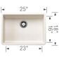 Blanco Precis 25" ADA Single Bowl Kitchen Sink in Soft White, , large