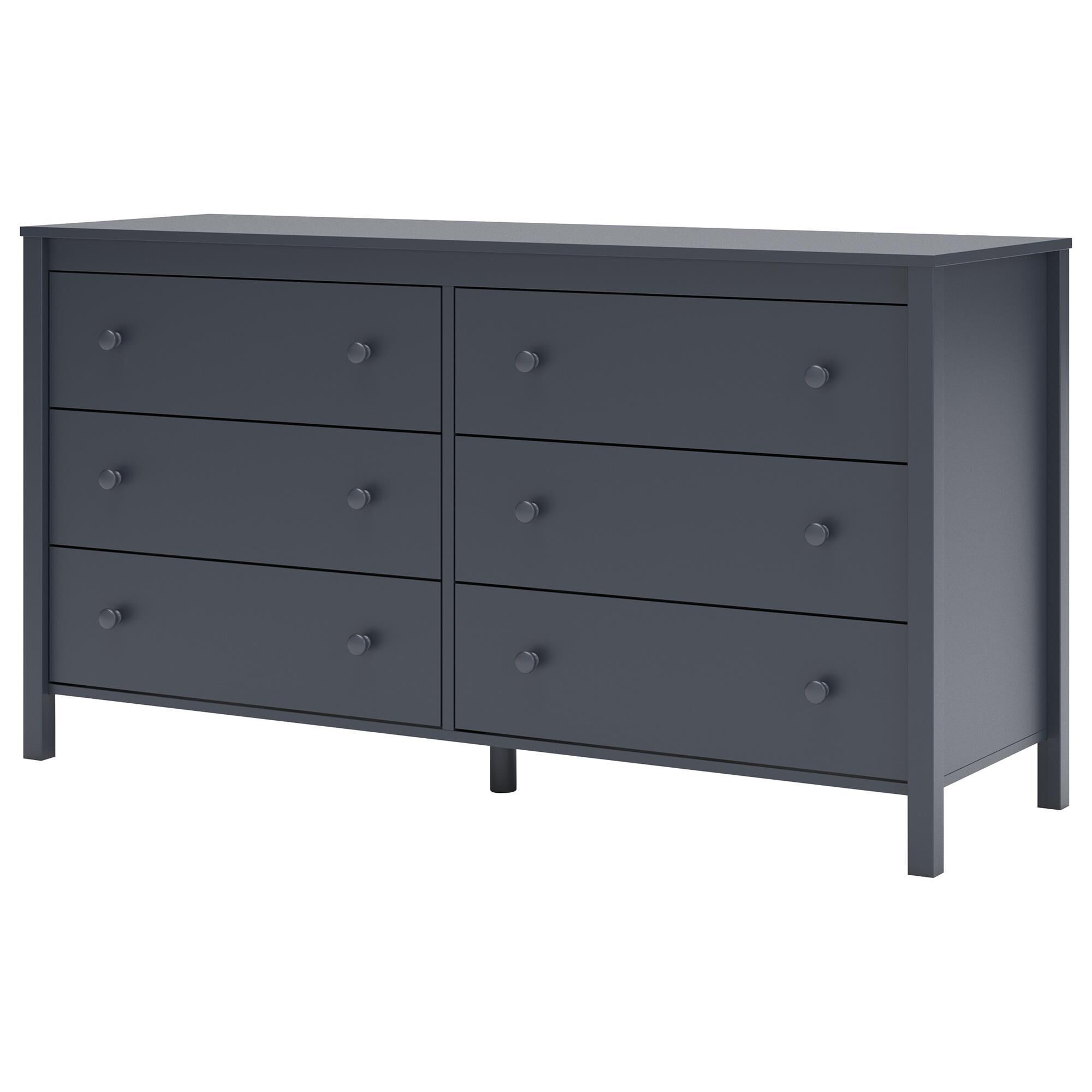 Ashley Simmenfort 6-Drawer Dresser in Navy Blue