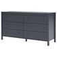Ashley Simmenfort 6-Drawer Dresser in Navy Blue, , large