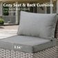 HOMLUX 12-Piece Modern Outdoor Sectional Furniture Set in Dark Gray, , large