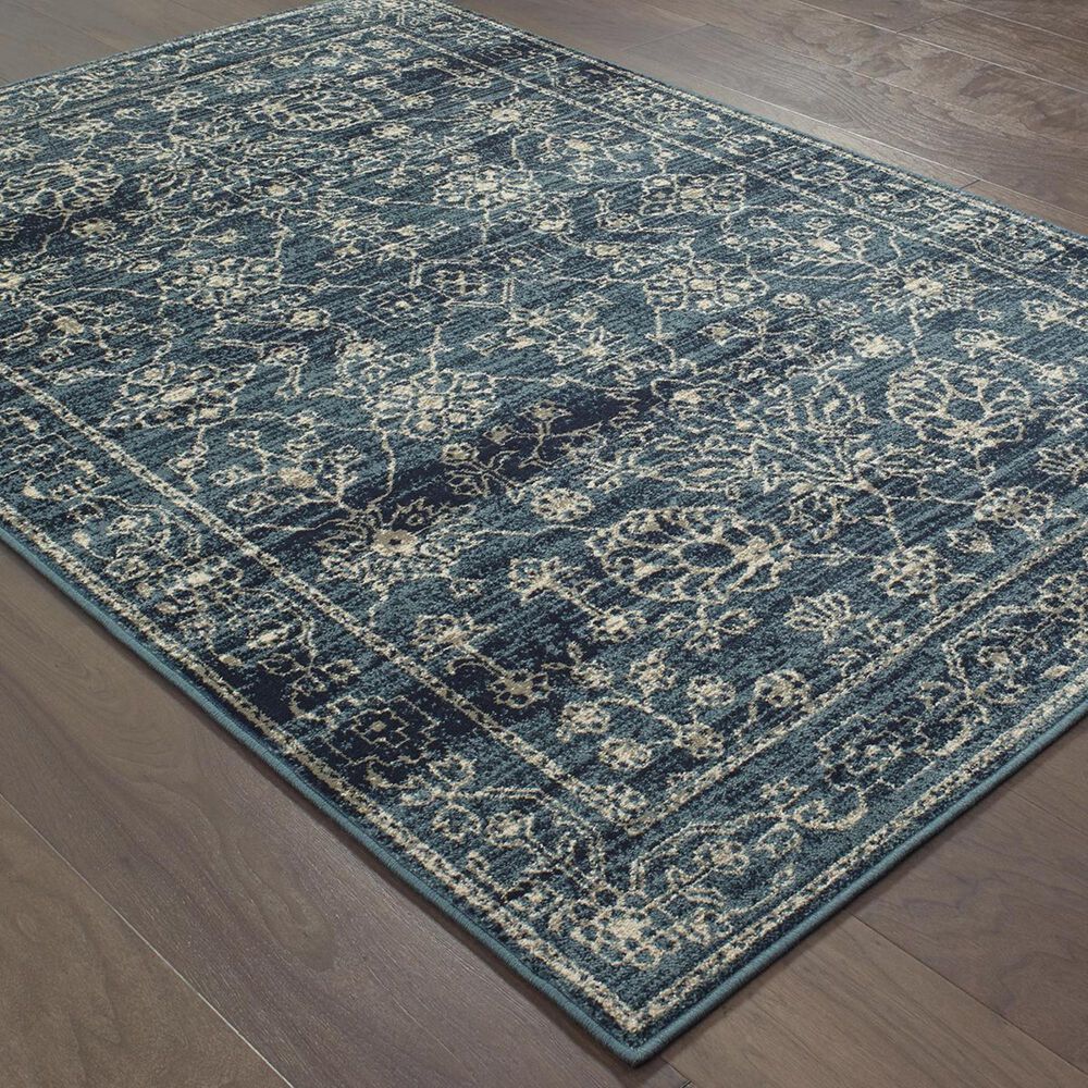Oriental Weavers Linden 7804D 9'10" x 12'10" Navy Area Rug, , large