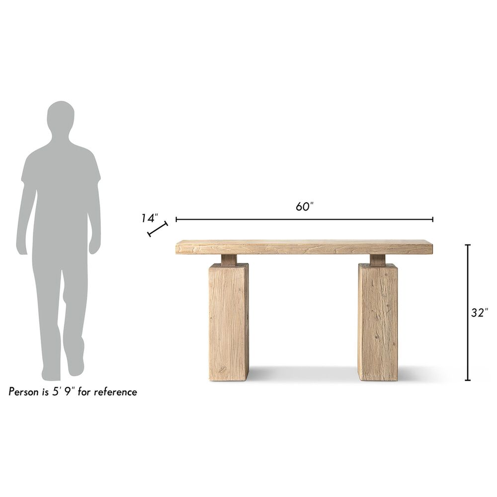 Jennifer Taylor Home Calder 45" Console Table in Heritage Light Natural Brown, , large