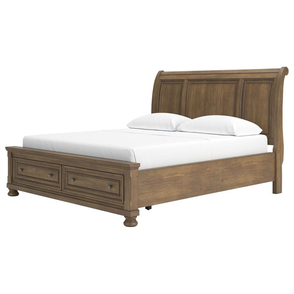 Ashley Feddinger 3-Piece King Storage Bedroom Set in Chestnut Brown, , large