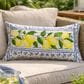 Hearth and Haven 14" x 24" Outdoor Summer Fresh Lemon New Lumbar Pillow in Multicolor, , large