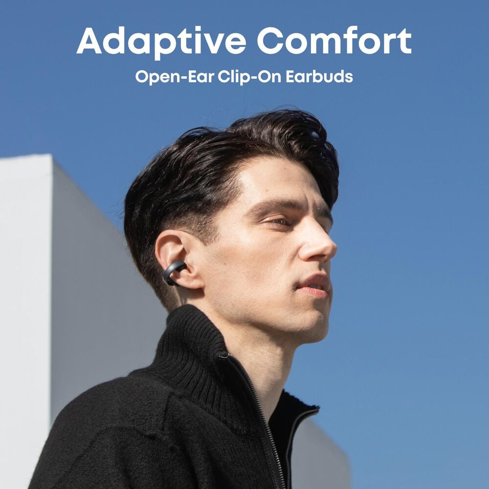 Anker AeroClip Open-Ear Clip-On Earbuds in Midnight, , large