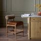 Four Hands Jazelle Counter Stool with Taupe Shearling Upholstery in Tan Oak, , large