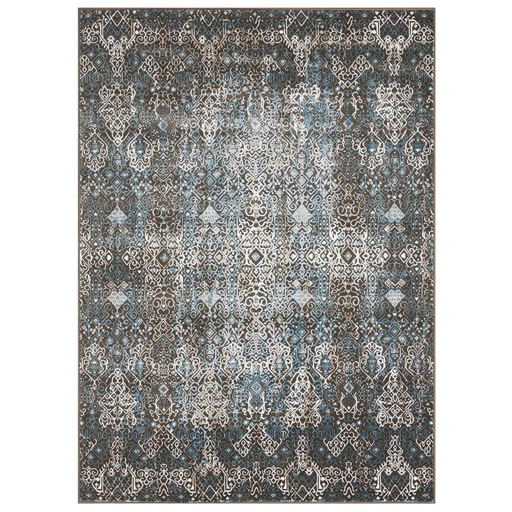 Nourison Karma KRM04 9"3" x 12"9" Blue Area Rug, , large