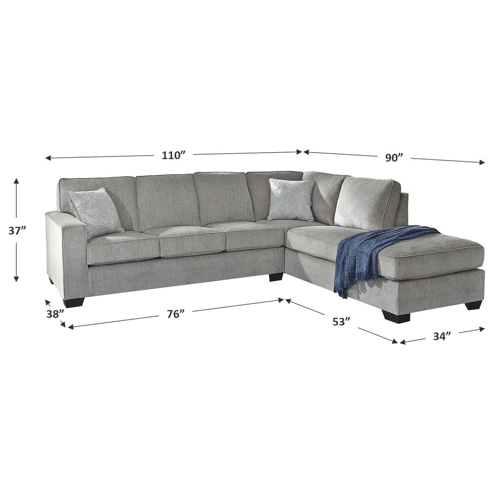 Ashley Altari 2-Piece Right Facing Sectional in Alloy, , large