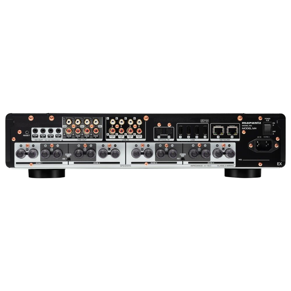 D &amp; M Audio Model M4 8-Channel Four Zone Distribution Amplifier in Black, , large