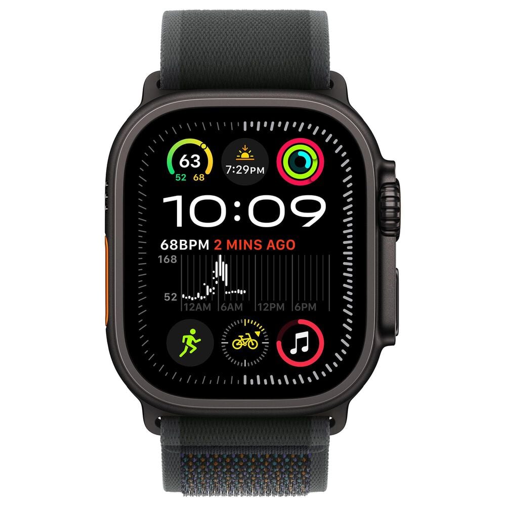 Apple Watch Ultra 2 GPS + Cellular 49mm Black Titanium Case with Black Trail Loop - S/M, , large