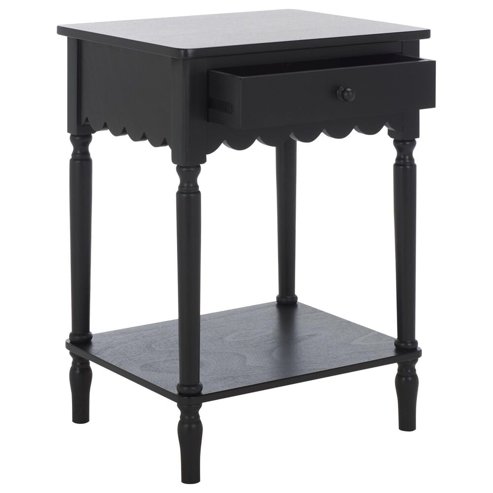 Safavieh Haven Top Drawer End Table in Matte Black, , large