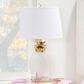 Lamps Per Se 22" Pineapple Table Lamp in Gold and White, , large