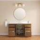 37B Lucerne 60" Single Bathroom Vanity in Dark Maplewood with Marble Top and Backsplash, , large