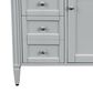 James Martin Vanities Brittany 30" Single Bathroom Vanity in Urban Gray with 3 cm Arctic Fall Solid Surface Top and Rectangle Sink, , large