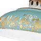 Golden Lighting Kinsley 1-Light Wall Sconce with Antique Teal Shade in Aged Galvanized Steel, , large