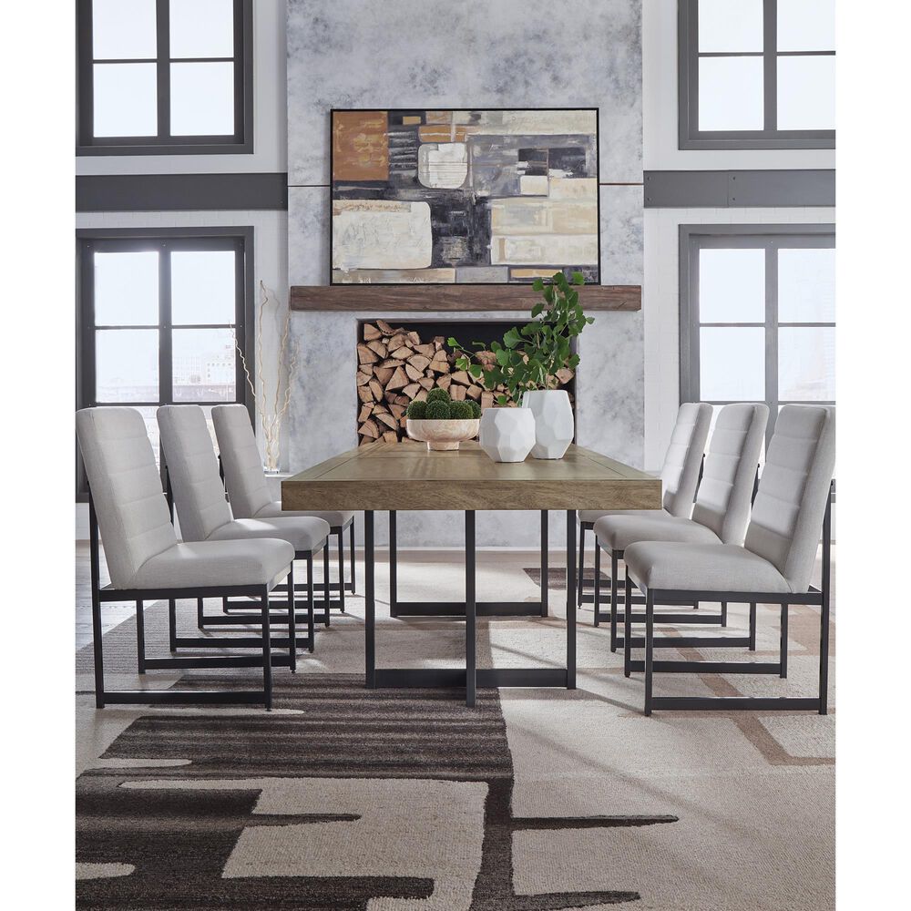 Ashley Tomtyn 7-Piece Dining Set in Light Brown and Gray, , large