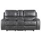 Steve Silver Keily Manual Reclining Loveseat in Dove Grey, , large