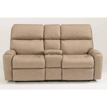 Flexsteel Rio Manual Reclining Loveseat with Console in Flint, , large