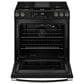 GE Appliances 30" Slide-In Front-Control Convection Gas Range in Fingerprint Resistant Black Slate, , large