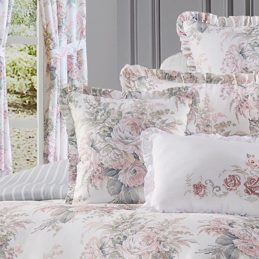J. Queen New York Estelle 16&quot; Square Throw Pillow in Blush and Cream, , large