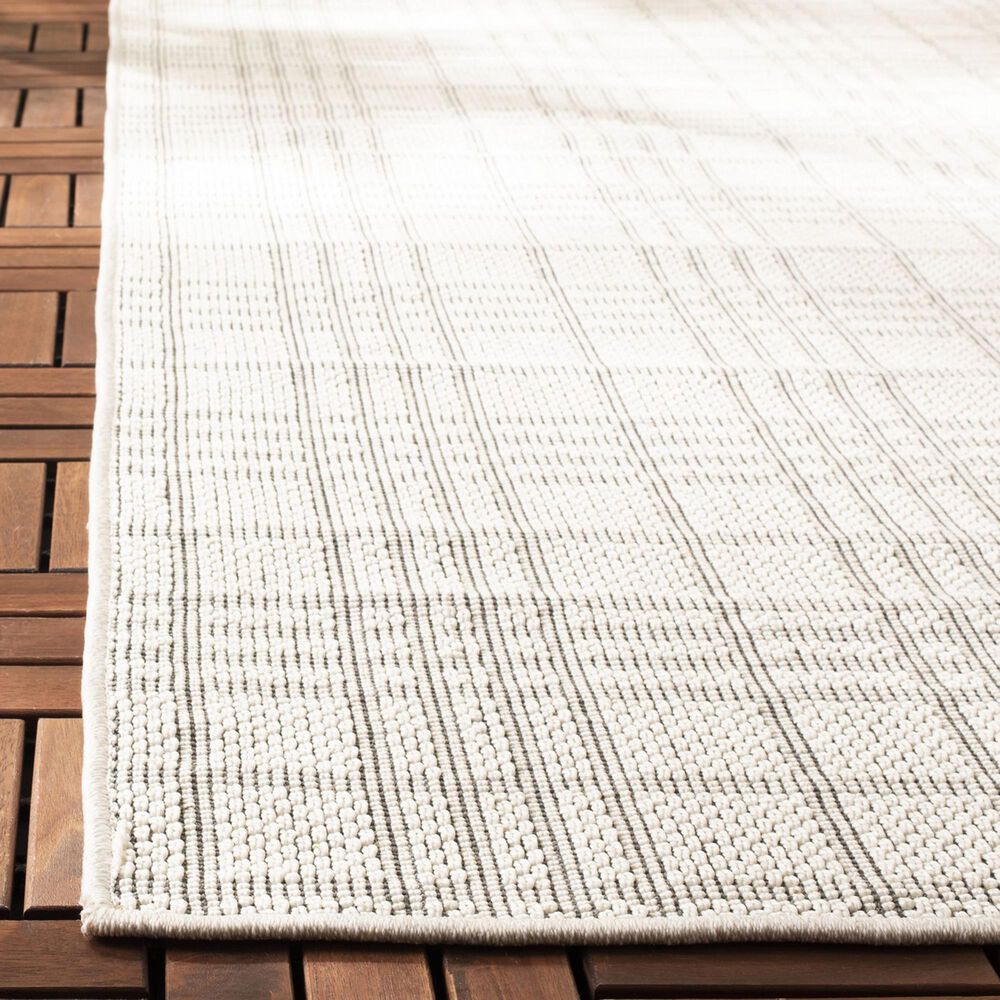 Safavieh Bermuda BMU802A 2&#39; x 10&#39; Ivory and Light Grey Indoor/Outdoor Performance Runner, , large