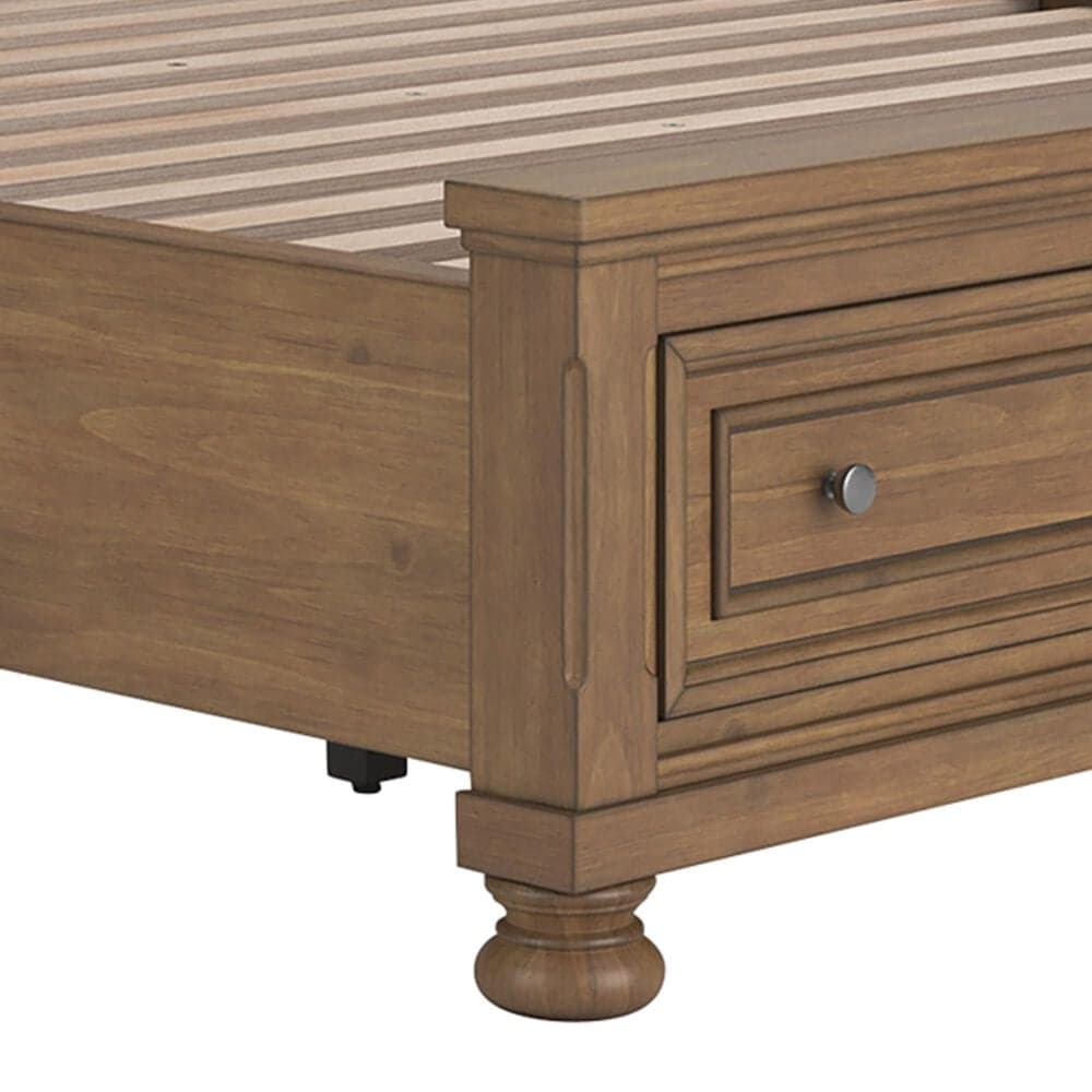 Ashley Feddinger California King Panel Storage Bed in Chestnut Brown, , large