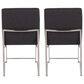 Lumisource Fuji Side Chair with Charcoal Cushion in Brushed Stainless Steel (Set of 2), , large