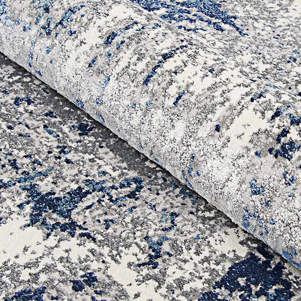 Couristan Marblehead Breccia 3&#39;11&quot; x 5&#39;11&quot; Blue and Grey Area Rug, , large