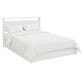 HOMLUX Queen 4-Drawer Storage Bed with LED Headboard and Charging Station in White, , large