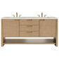 James Martin Vanities Solene 72" Double Bathroom Vanity in Seaside Oak with 3 cm Victorian Silver Quartz Top and Rectangular Sinks, , large