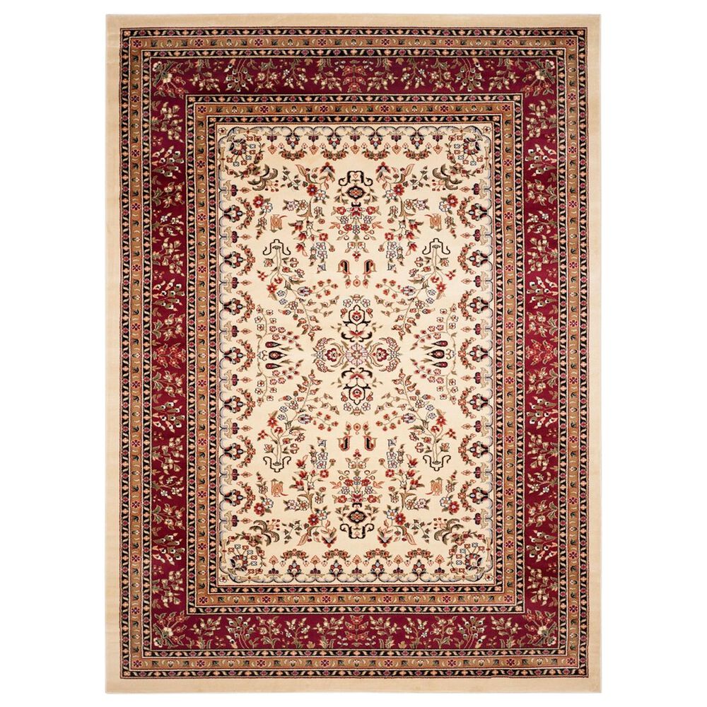 Safavieh Lyndhurst 9" x 12" Ivory and Red Area Rug, , large