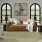 Nourison Courtyard Ivory and Green 8" Round Indoor/Outdoor Area Rug, , large