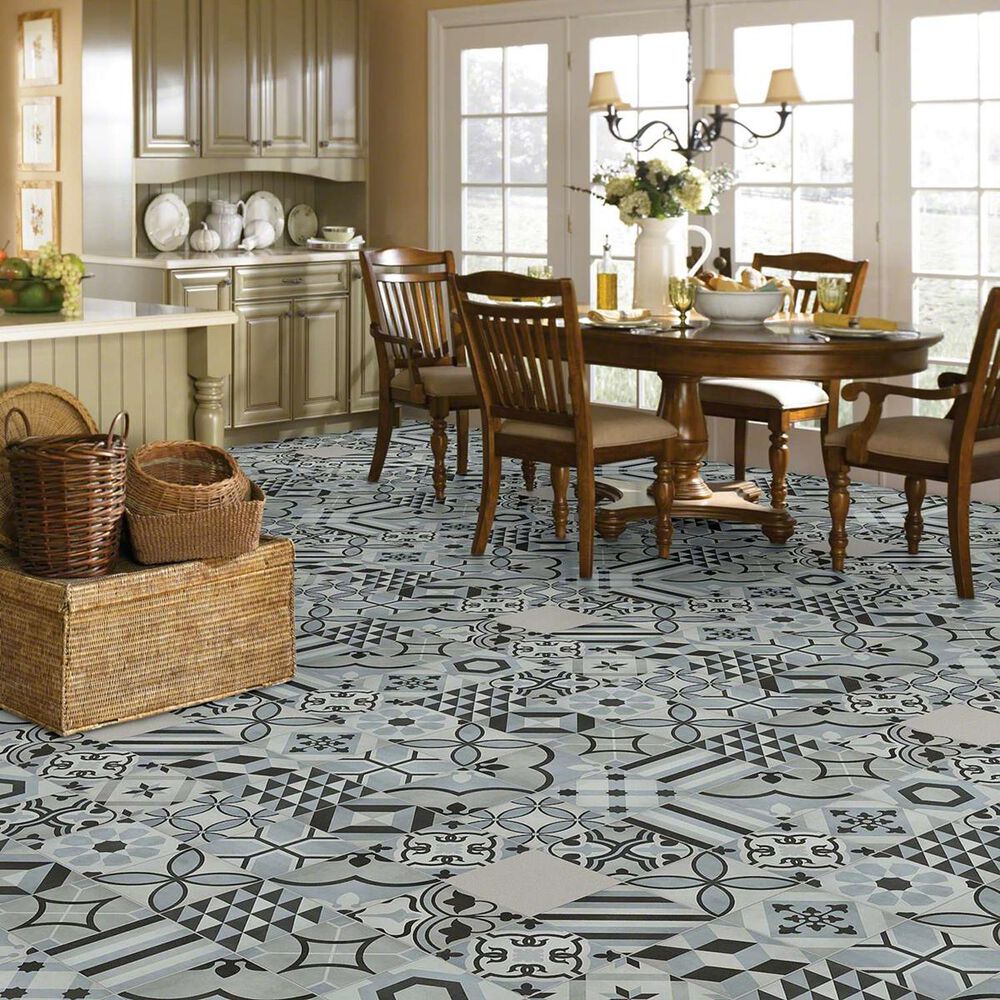 Shaw Revival Mix Agate 8&quot; x 8&quot; Porcelain Tile, , large